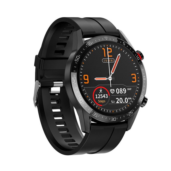  Smartwatch με Bluetooth και Λουράκι από Σιλικόνη SPM L13-Black 