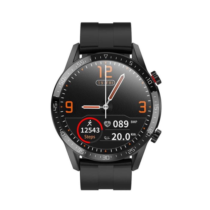  Smartwatch με Bluetooth και Λουράκι από Σιλικόνη SPM L13-Black 