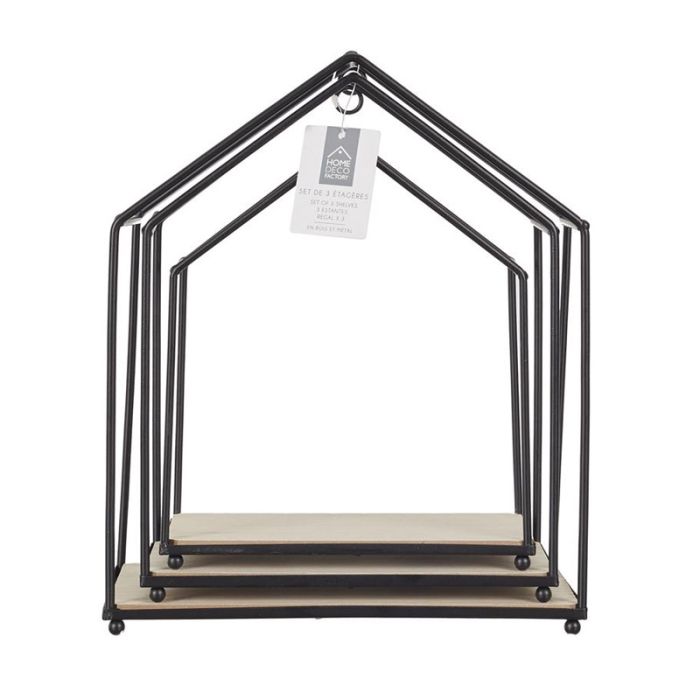  Σετ Επιτοίχια Μεταλλικά Ράφια 23 x 27 x 13 cm 3 τμχ Home Deco Factory HD4572 
