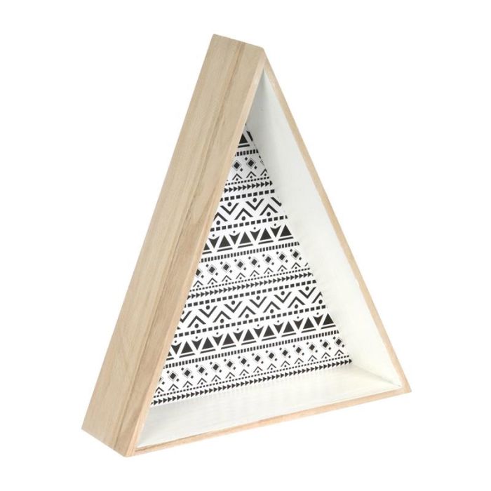  Σετ Ξύλινα Τρίγωνα Διακοσμητικά 44 x 38 x 11 cm 2 τμχ Home Deco Factory HD4556 