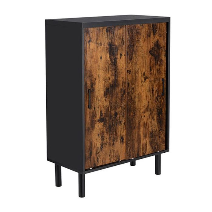  Ξύλινη Παπουτσοθήκη 70 x 35 x 100 cm Χρώματος Μαύρο VASAGLE LHS052B01 