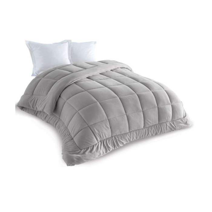  Πάπλωμα Fleece Διπλής Όψης Υπέρδιπλο 220 x 240 cm Χρώματος Γκρι Idomya 30101427 