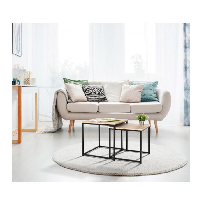 Σετ Μεταλλικά Βοηθητικά Τραπέζια Nesting 53 x 53 x 41 cm 2 τμχ Memphis Idomya 30080069 
