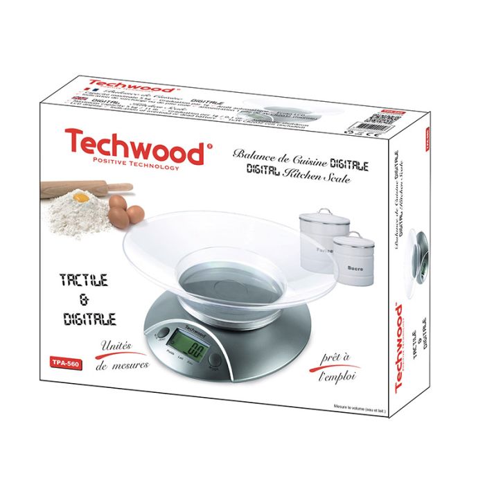  Ψηφιακή Ζυγαριά Κουζίνας με Μπολ 5 Kg Techwood TPA-560 