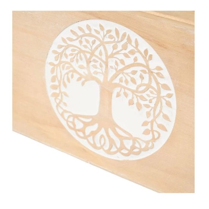  Ξύλινο Κουτί Organizer Φωτογραφιών από Μπαμπού Tree of Life 21 x 14.5 x 13.5 cm Bakaji 02814688 