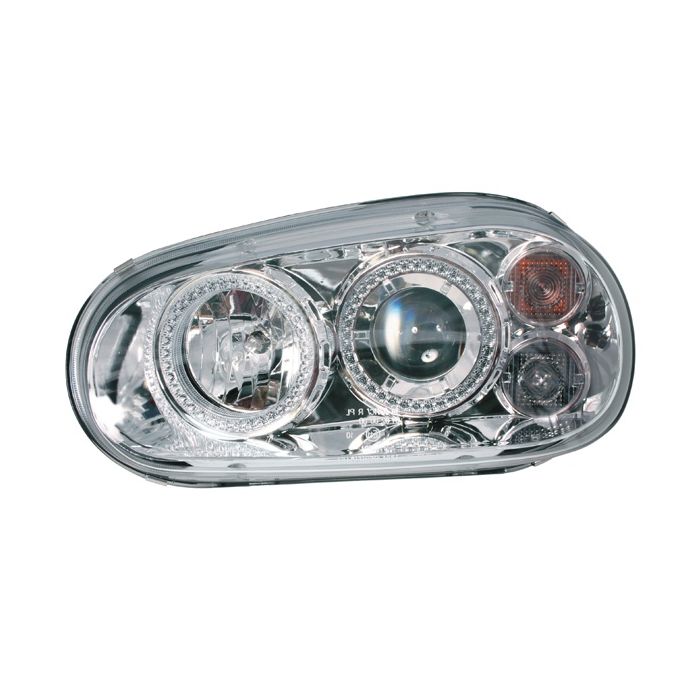  Φανάρια Μπροστινά Angel Eyes VW GOLF 4 1998+ - Χρωμίου 