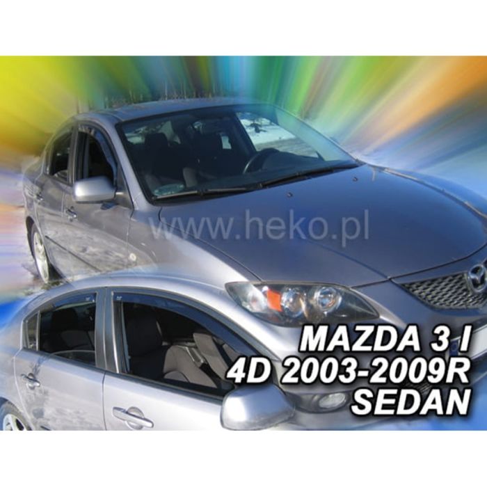  MAZDA 3 4D 2003-2009 ΣΕΤ ΑΝΕΜΟΘΡΑΥΣΤΕΣ ΑΥΤΟΚΙΝΗΤΟΥ ΑΠΟ ΕΥΚΑΜΠΤΟ ΦΙΜΕ ΠΛΑΣΤΙΚΟ HEKO - 4 ΤΕΜ. 