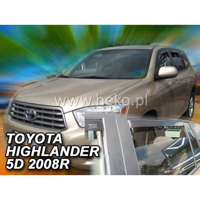  TOYOTA HIGHLANDER 5D 2007+ ΣΕΤ ΑΝΕΜΟΘΡΑΥΣΤΕΣ ΑΥΤΟΚΙΝΗΤΟΥ ΑΠΟ ΕΥΚΑΜΠΤΟ ΦΙΜΕ ΠΛΑΣΤΙΚΟ HEKO - 4 ΤΕΜ. 