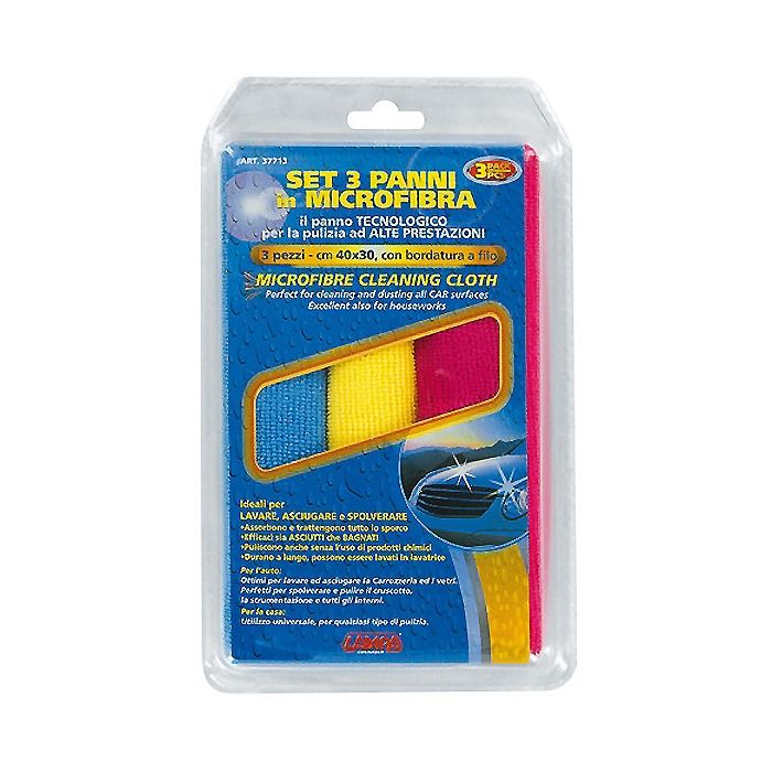  ΠΑΝΙΑ ΚΑΘΑΡΙΣΜΟΥ ΜΕ ΜΙΚΡΟΪΝΕΣ (MICROFIBRE) 40x30cm (ΚΙΤΡΙΝΟ/ΜΠΛΕ/ΚΟΚΚΙΝΟ) 3 ΤΕΜ. 