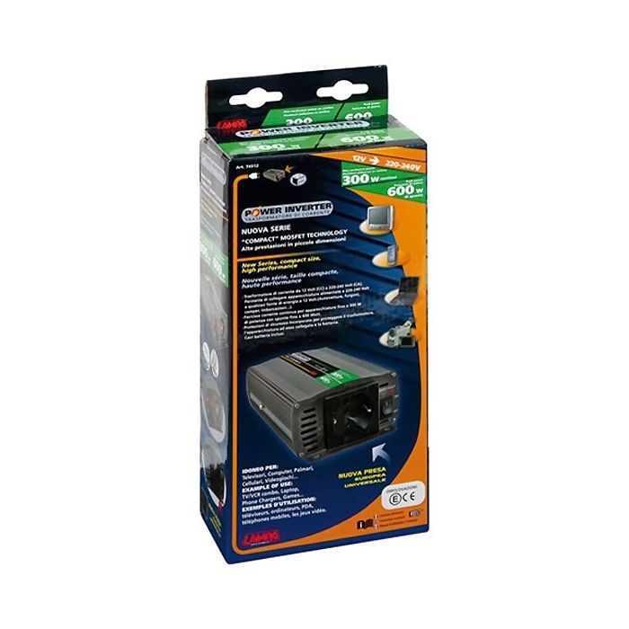  POWER INVERTER 300 ΜΕΤΑΤΡΟΠΕΑΣ 12V &gt; 220V MAX POWER 300W - PEAK POWER 600W 
