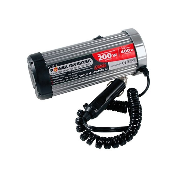  POWER INVERTER 200 ΜΕΤΑΤΡΟΠΕΑΣ 12V &gt; 220V MAX POWER 200W - PEAK POWER 400W 