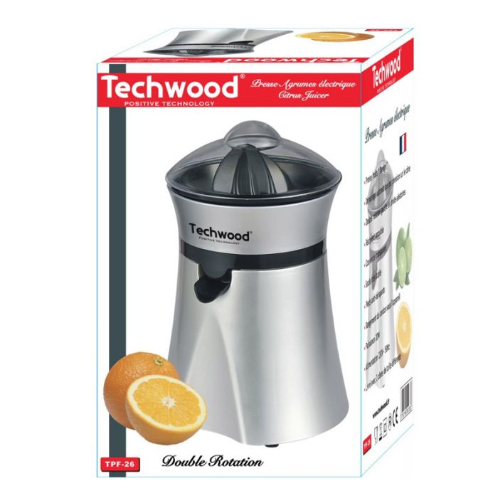  Στίφτης Εσπεριδοειδών Techwood Χρώματος Inox TPF-26 