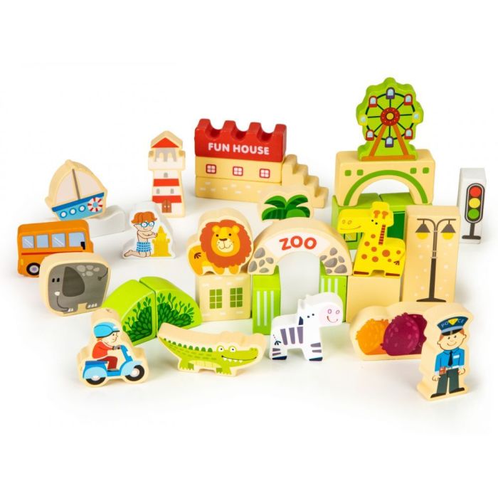 Φιγούρες Ξύλινες Εκπαιδευτικές 120 τμχ HM015501 Ecotoys