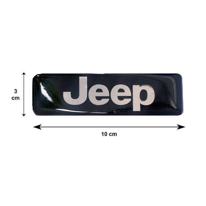 JEEP ΣΗΜΑΤΑ ΒΙΔΩΤΑ 10 Χ 3 cm ΣΜΑΛΤΟΥ ΣΕ ΜΑΥΡΟ/ΧΡΩΜΙΟ ΓΙΑ ΠΑΤΑΚΙΑ - 2 ΤΕΜ. 