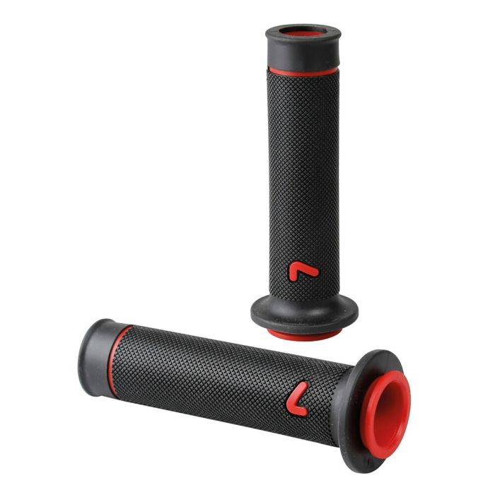  ΧΕΙΡΟΛΑΒΕΣ ΤΙΜΟΝΙΟΥ ΜΗΧΑΝΗΣ SPORT-GRIP ΜΑΥΡΟ/ΚΟΚΚΙΝΟ (22 mm-12cm/25mm-12,5cm) LAMPA - 2 ΤΕΜ. 