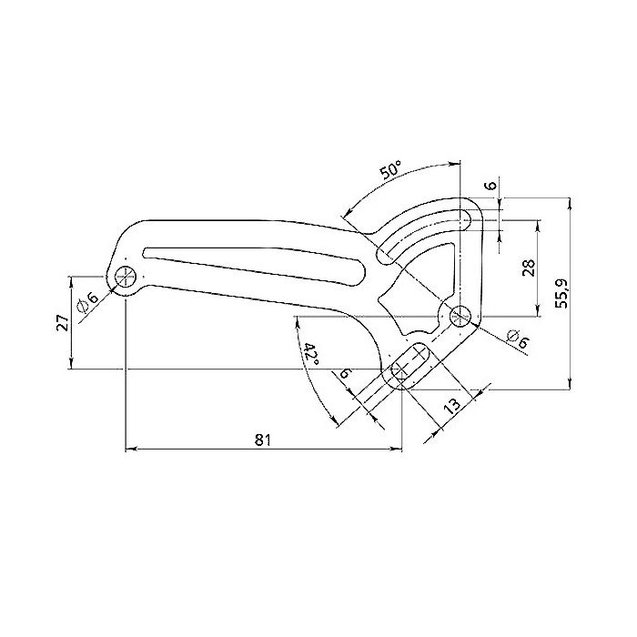 ΒΑΣΗ ΣΤΗΡΙΞΗΣ ΓΙΑ ΠΛΑΙΣΙΟ ΠΙΝΑΚΙΔΑΣ MINARELLI (55.9 x 81 mm) 