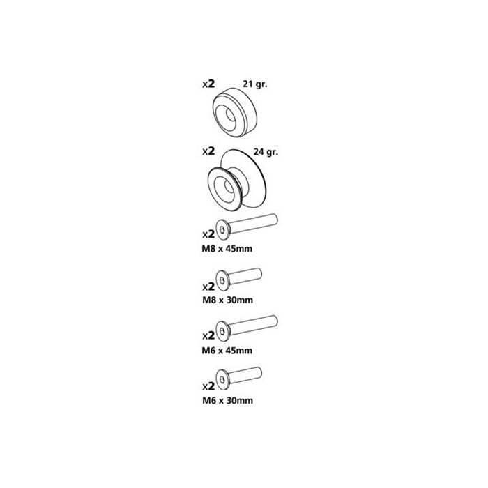  ΒΙΔΕΣ ΣΤΗΡΙΞΗΣ ΠΕΤΑΛΟΥ 6/8mm ΜΠΛΕ 