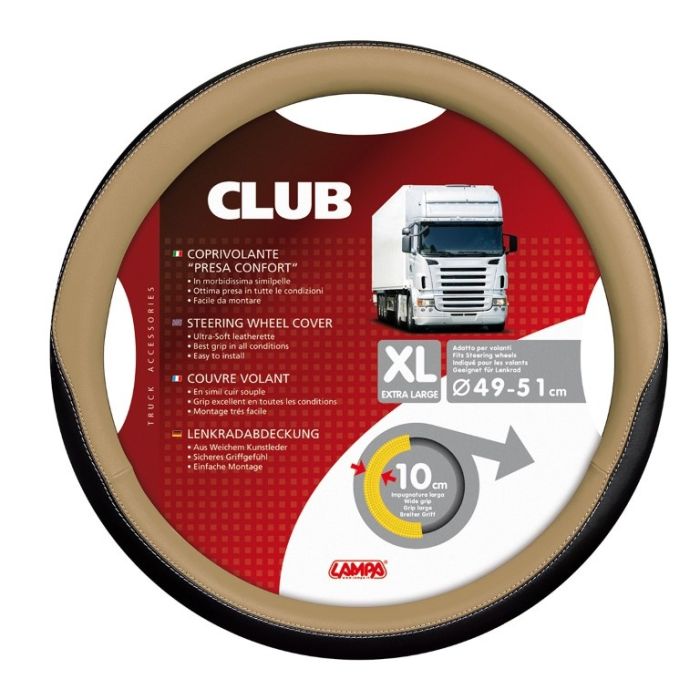  ΚΑΛΥΜΜΑ ΤΙΜΟΝΙΟΥ ΦΟΡΤΗΓΟΥ CLUB (XL) 49-51cm (ΜΑΥΡΟ/ΜΠΕΖ/ΟΙΚΟΛΟΓΙΚΟ/ΑΟΣΜΟ) 