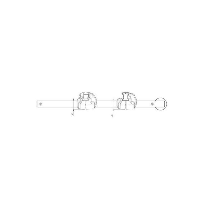  ROLLER 96cm ΜΕ ΠΛΑΙΣΙΟ ΠΡΟΕΚΤΑΣΗ 180cm ΓΙΑ ΜΠΑΡΕΣ ΜΑΥΡΕΣ KARGO + ΑΛΟΥΜΙΝΙΟΥ KARGO-PLUS U-7 1ΤΕΜ. 