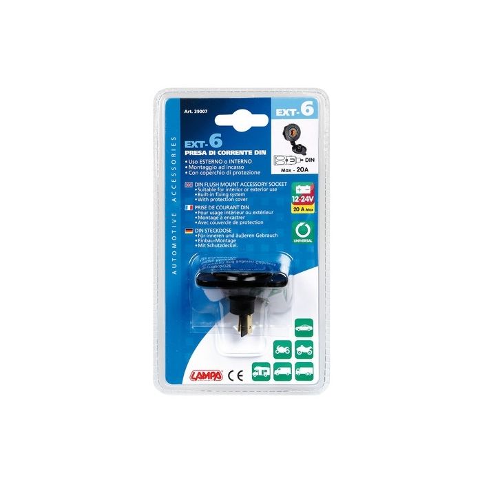  ΠΡΙΖΑ ΑΝΑΠΤΗΡΑ DIN ΜΕ ΚΑΠΑΚΙ ΕΧΤ-6 12/24V 