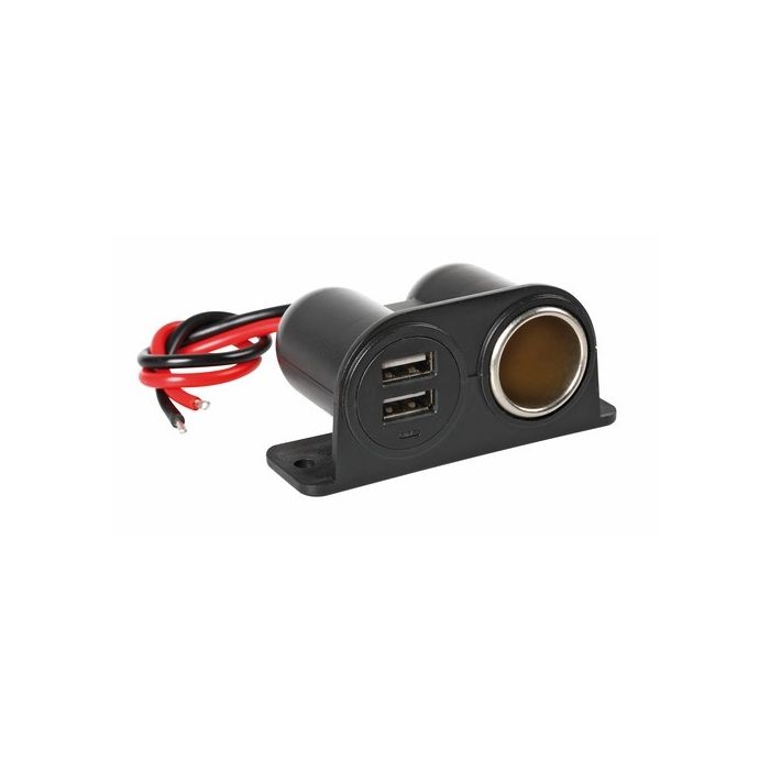  ΠΡΙΖΑ ΑΝΑΠΤΗΡΑ 15A ΜΕ ΔΙΠΛΟ USB ΦΟΡΤΙΣΗΣ ΒΑΣΗ ΚΑΙ ΕΝΔΕΙΞΗ LED 12/24V 