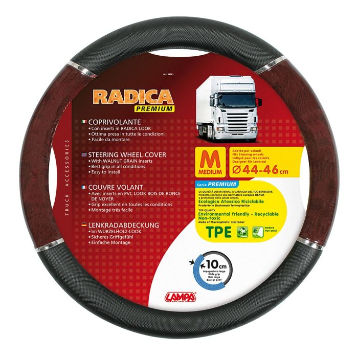  ΚΑΛΥΜΜΑ ΤΙΜΟΝΙΟΥ ΦΟΡΤΗΓΟΥ RADICA (M) 44-46cm (ΜΑΥΡΟ/ΞΥΛΟ/ΟΙΚΟΛΟΓΙΚΟ/ΑΟΣΜΟ) 