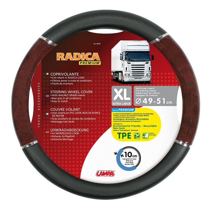  ΚΑΛΥΜΜΑ ΤΙΜΟΝΙΟΥ ΦΟΡΤΗΓΟΥ RADICA (XL) 49-51 cm (ΜΑΥΡΟ/ΞΥΛΟ/ΟΙΚΟΛΟΓΙΚΟ/ΑΟΣΜΟ) 