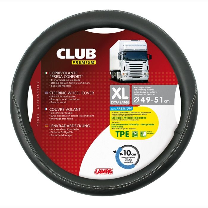  ΚΑΛΥΜΜΑ ΤΙΜΟΝΙΟΥ ΦΟΡΤΗΓΟΥ CLUB 49/51cm (XL) ΜΑΥΡΟ ΟΙΚΟΛΟΓΙΚΟ ΚΑΙ ΑΟΣΜΟ 