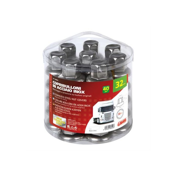  ΚΑΠΑΚΙΑ ΜΠΟΥΛΟΝΙΩΝ ΦΟΡΤΗΓΟΥ ΧΡΩΜΙΟΥ 32mm 