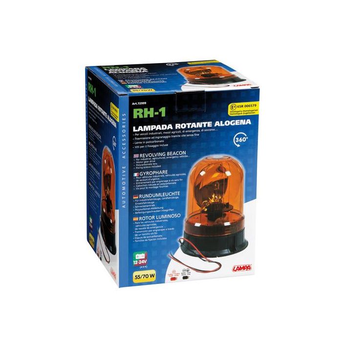  Φάρος RH-1 12V/24V Βιδωτός Πορτοκαλί 130x195mm 