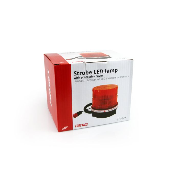  ΦΑΡΟΣ LED 12V - 115 Χ 115mm (ΠΟΡΤΟΚΑΛΙ/ΜΑΓΝΗΤΙΚΗ ΒΑΣΗ) AMiO - 1 ΤΕΜ. 