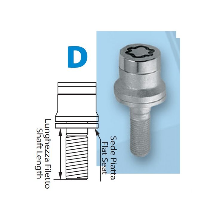  ΜΠΟΥΛΟΝΙΑ ΑΣΦΑΛΕΙΑΣ 12x1,25 42,2mm (19) ΙΣΙΑ ΜΕ ΡΟΔΕΛΑ D030 