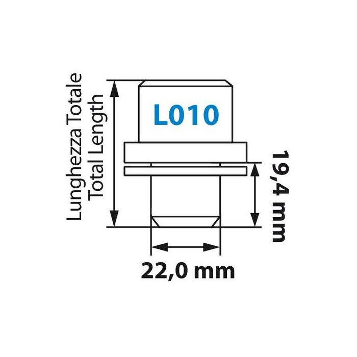  Μπουλόνια Ασφαλείας 14x1,50 19,44/42,6mm (22) ίσια με ροδέλα L010 