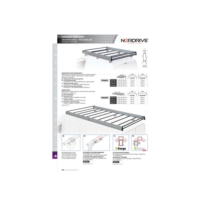  ΣΧΑΡΑ ΟΡΟΦΗΣ KARGO RACK 340x180cm ΣΙΔΕΡΕΝΙΑ ΜΕ ΠΛΑΙΝΑ ΠΡΟΦΙΛ ΑΛΟΥΜΙΝΙΟΥ 