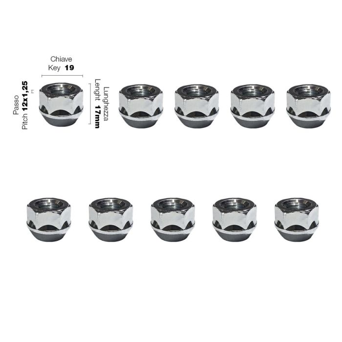  ΠΑΞΙΜΑΔΙ ΚΩΝΙΚΟ 12χ1,25 (17mm) (19) 10ΤΕΜ. 