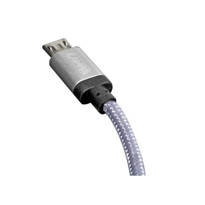  ΚΑΛΩΔΙΟ ΦΟΡΤΙΣΗΣ ΚΑΙ ΣΥΓΧΡΟΝΙΣΜΟΥ MICRO USB SUPER RESISTANT 100cm SILVER LINE 