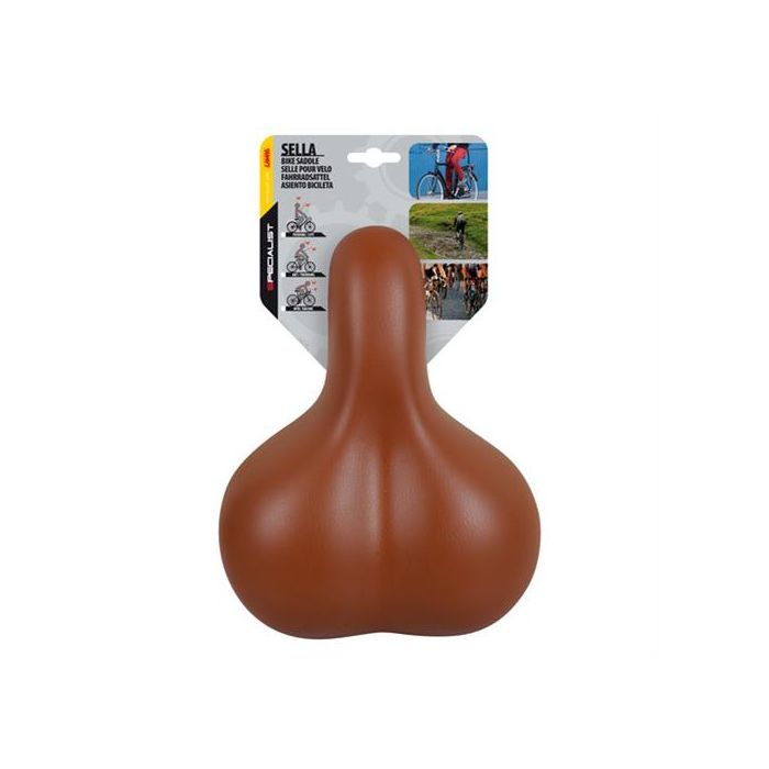  Σέλα ποδηλάτου (257x200mm /695gr) καφέ Relax City S-5 Selle/Saddles Specialist 