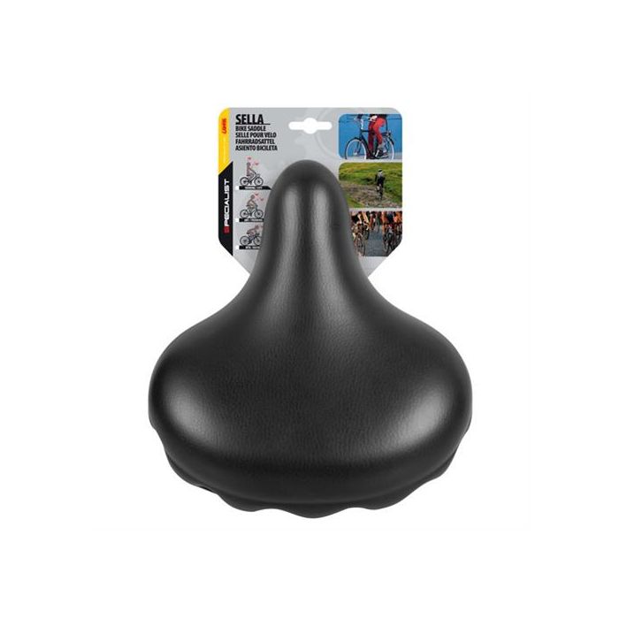  Σέλα ποδηλάτου με διπλά ελατήρια (280x245mm/1220gr) μαύρη Relax City S-7 Selle/Saddles Specialist 