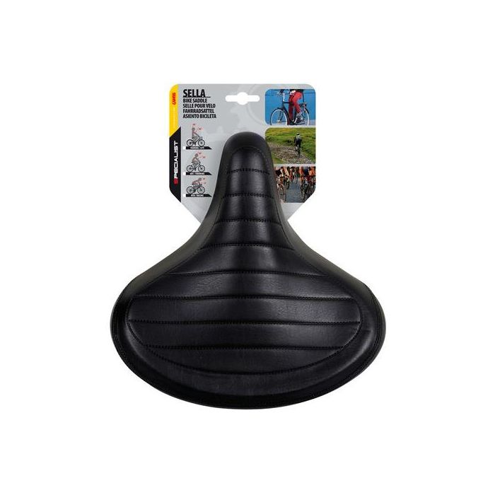  Σέλα ποδηλάτου με διπλά ελατήρια (260x255mm/985gr) μαύρη Relax City S-13 Selle/Saddles Specialist 