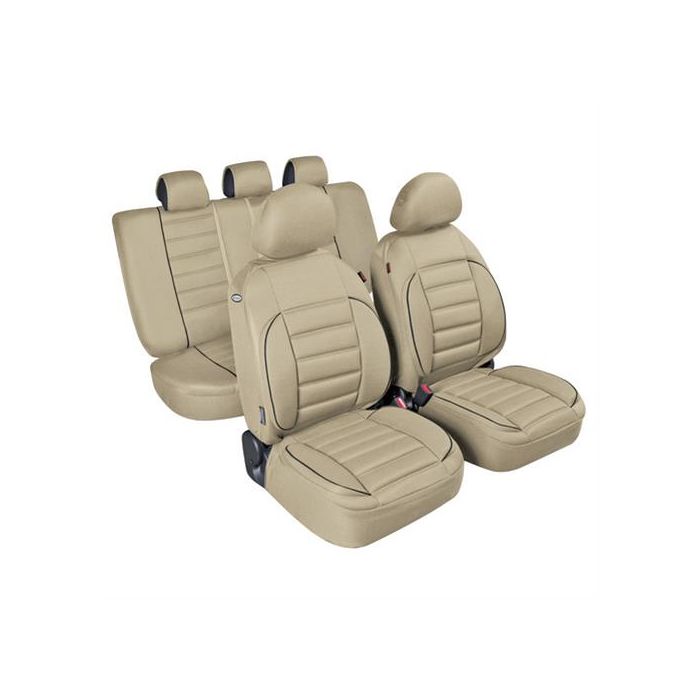  Καλύμματα Καθισμάτων DE-LUXE SPORT EDITION Υφασμα JACQUARD Σετ 4τεμ. Μπεζ 