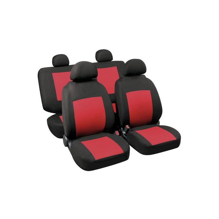  Καλύμματα Καθισμάτων PRODICA SET 4τεμ. Μαύρο/Κόκκινο 