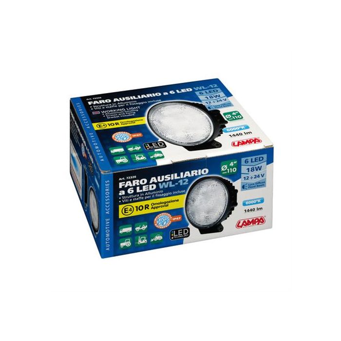 ΠΡΟΒΟΛΕΑΣ ΕΡΓΑΣΙΑΣ  WL-12 18W 1440LM 12/24V ΜΕ 6 LED ΔΙΑΘΛΑΣΗΣ 6.000K (137 x 116 x 47mm) ΣΤΡΟΓΓΥΛΟΣ -1ΤΕΜ. 
