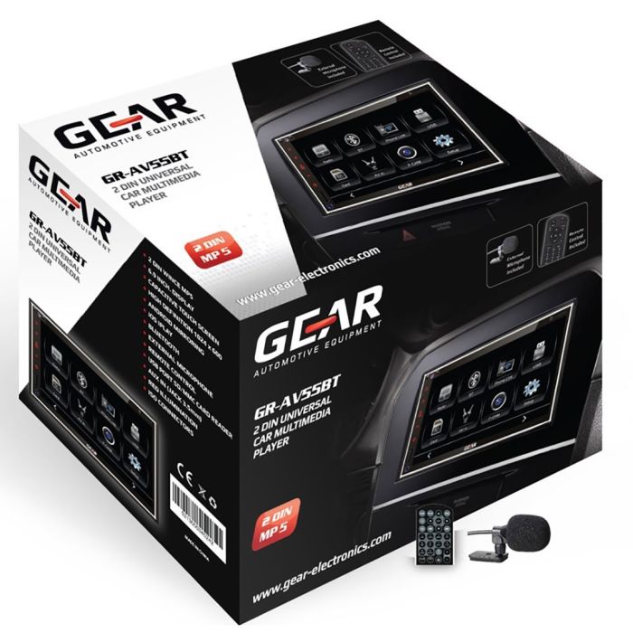  ΟΘΟΝΗ GEAR GR-AV55BT MULTIMEDIA 6.9&quot; 2 DIN ΜΕ MP5 PLAYER/USB/SD/BLUETOOTH/AUX 