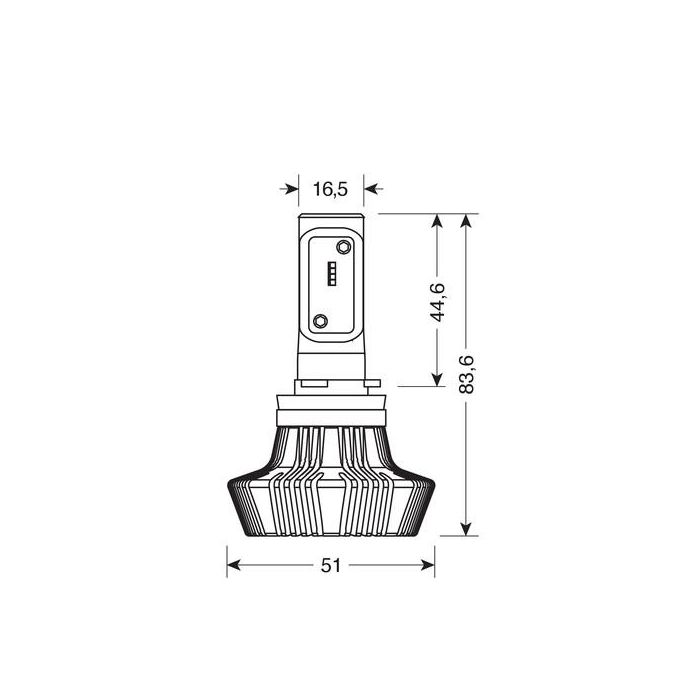  H9 10-30V 6.500K 4.000lm 25W PGJ19-5 HALO LED 8LED ZES CHIPS 1ΤΕΜ. 