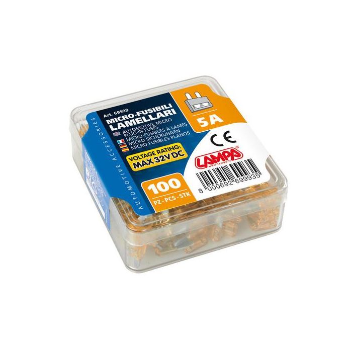  ΑΣΦΑΛΕΙΕΣ MICRO 5Amp 12/32V ΣΕ ΚΟΥΤΑΚΙ 100ΤΕΜ. 