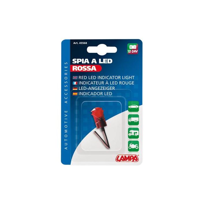  ΛΑΜΠΑΚΙ ΣΥΝΑΓΕΡΜΟΥ 12/24V 14mm ΚΟΚΚΙΝΟ 