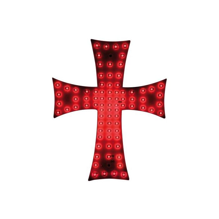  ΣΤΑΥΡΟΣ 24V ΜΕ 81 LED ΚΟΚΚΙΝΟ ΜΕ ΦΙΣ ΑΝΑΠΤΗΡΑ ΚΑΙ ΚΑΛΩΔΙΟ 200cm 200x250mm 