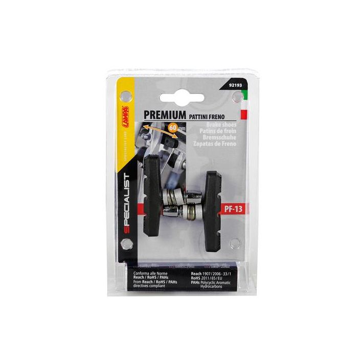  ΤΑΚΑΚΙΑ ΦΡΕΝΩΝ ΠΟΔΗΛΑΤΟΥ (RACING/CITY/MTB BIKE) PREMIUM 60mm PF-13 ΜΑΥΡΟ 2ΤΕΜ. 