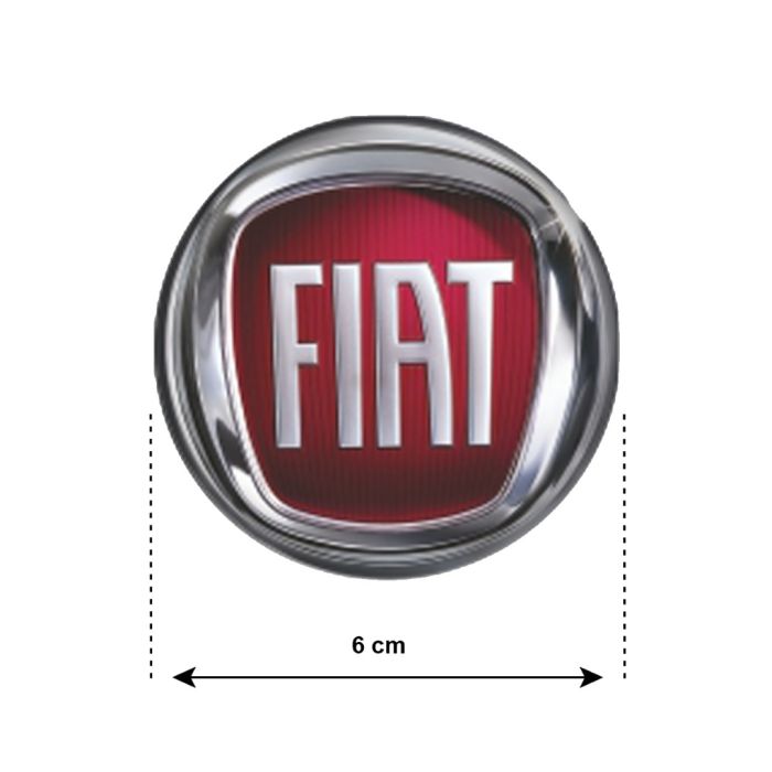  FIAT ΑΥΤΟΚΟΛΛΗΤΑ ΖΑΝΤΩΝ 6 cm ΚΟΚΚΙΝΟ/ΓΚΡΙ ΜΕ ΕΠΙΚΑΛΥΨΗ ΣΜΑΛΤΟΥ - 4 ΤΕΜ. 