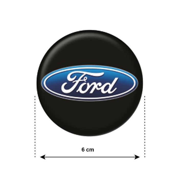  FORD ΑΥΤΟΚΟΛΛΗΤΑ ΖΑΝΤΩΝ 6 cm ΜΑΥΡΟ/ΜΠΛΕ/ΛΕΥΚΟ ΜΕ ΕΠΙΚΑΛΥΨΗ ΣΜΑΛΤΟΥ - 4 ΤΕΜ. 